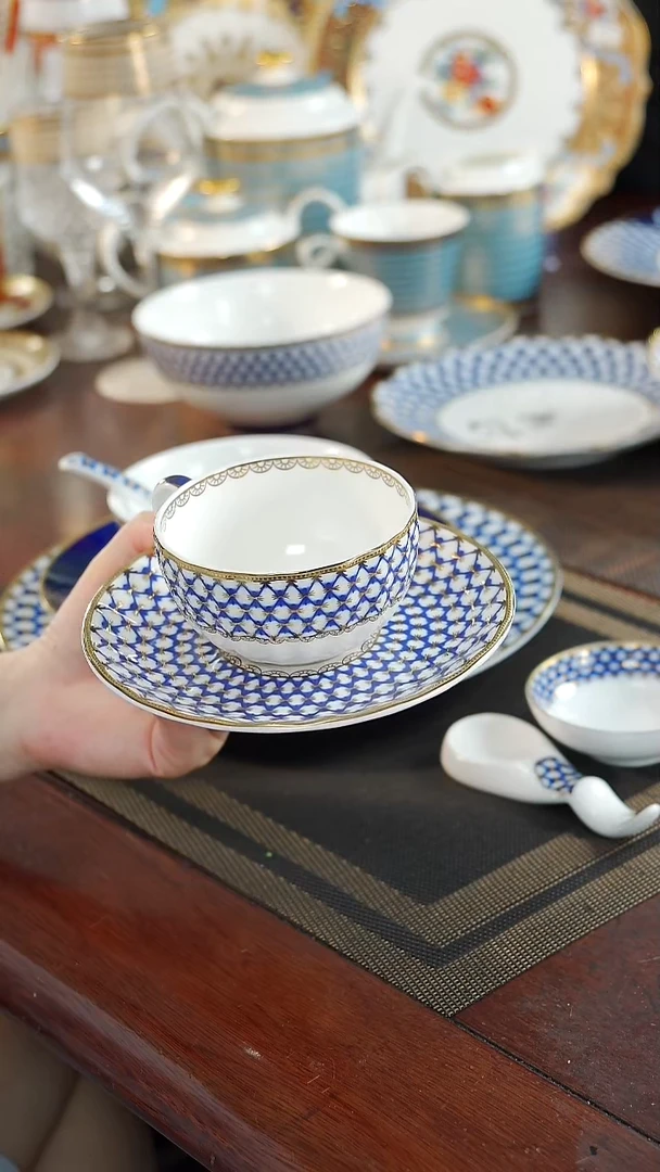 瓷片咖啡杯碟1套