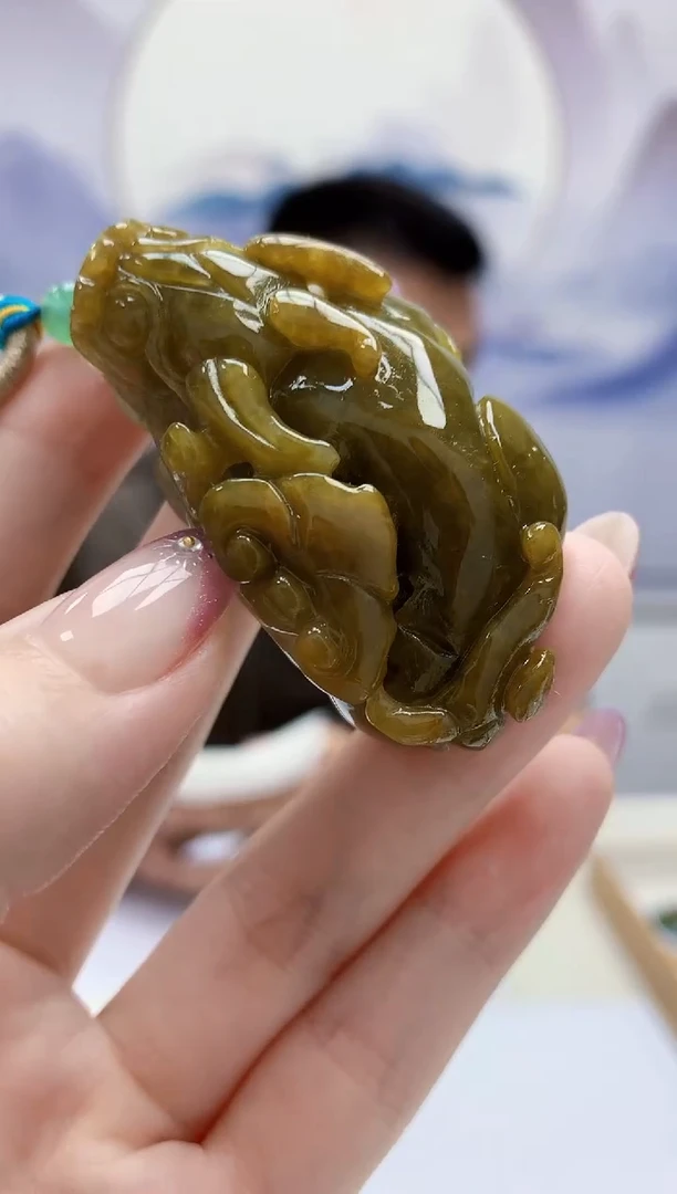 定制翡翠未镶嵌4812jw-毛货挂件39