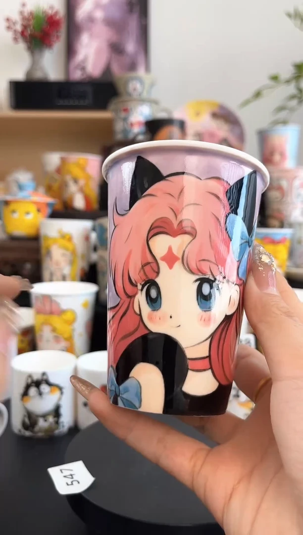 【闪购商品】摆件手工手绘陶瓷小杯杯