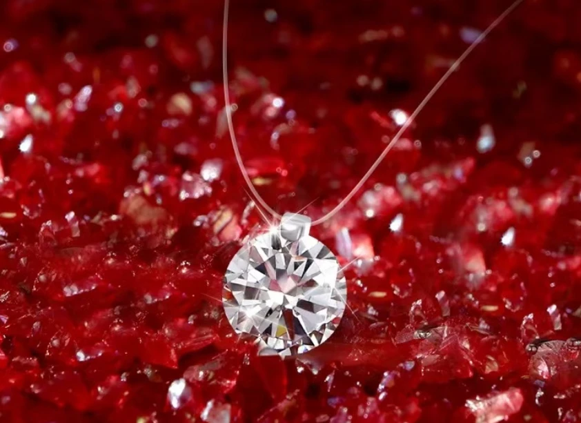 铜合金仿水晶吊坠 原创设计人鱼眼泪吊坠项链可叠戴混搭极简风