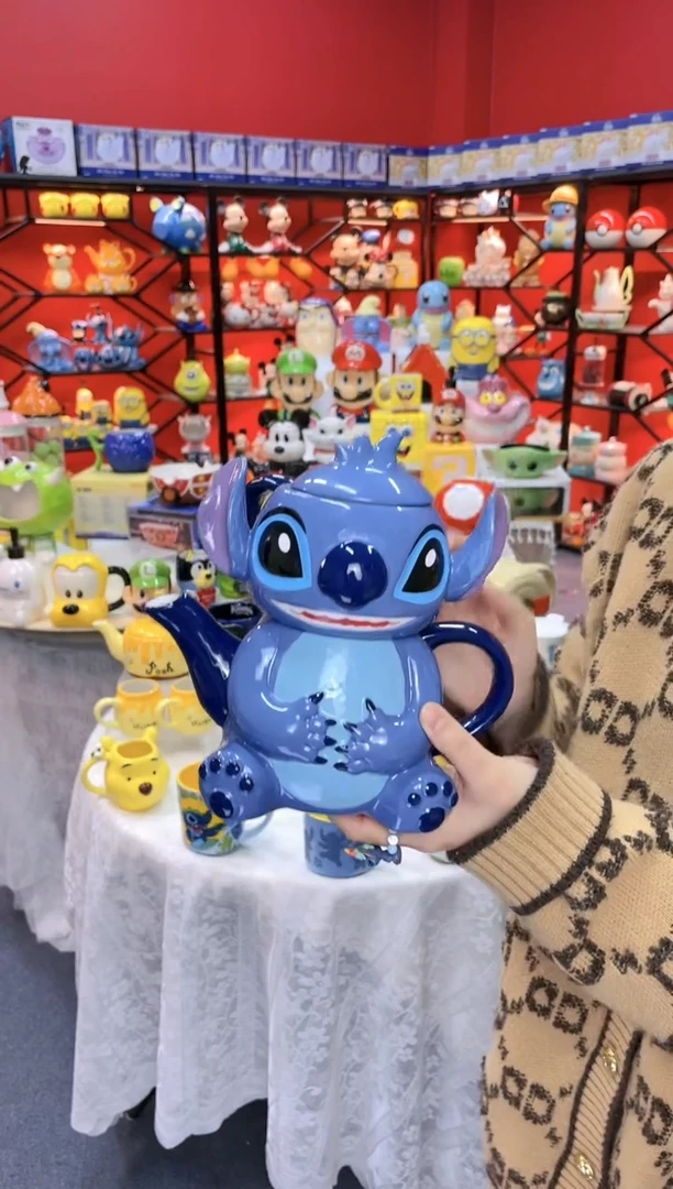 【闪购商品】.@@陶瓷史迪奇一体水壶