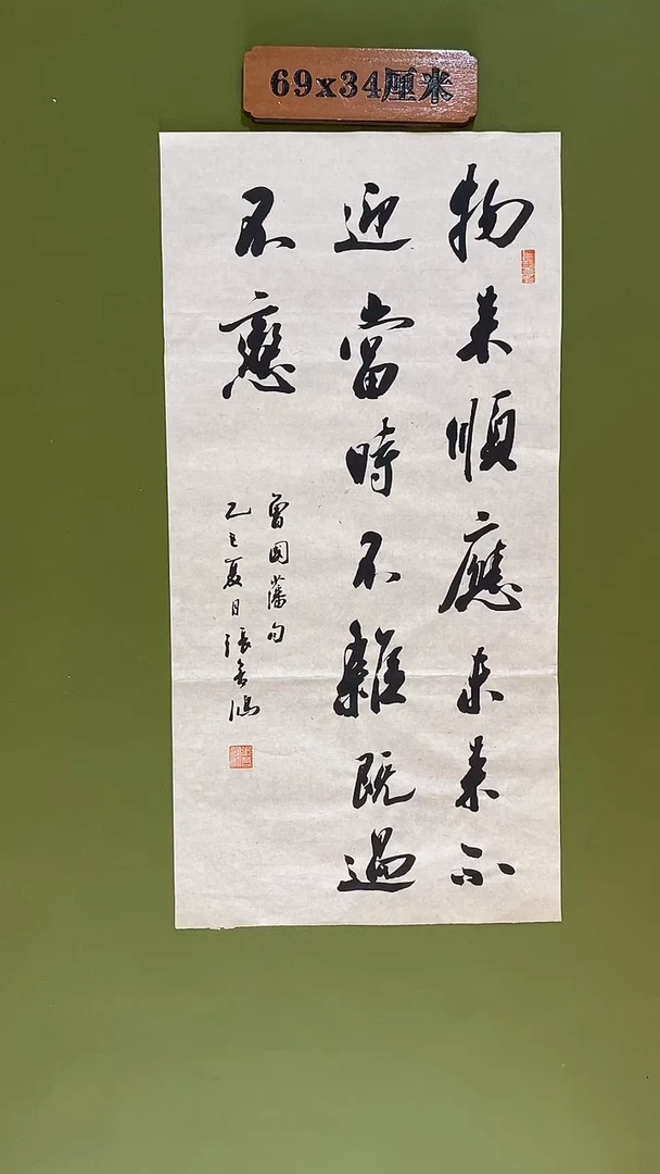 书法书法 张若鸿尺寸69cm*34cm