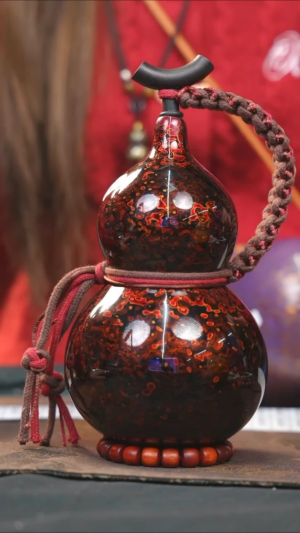 【闪购商品】WA232漆艺酒葫芦不包手串及旋转底座