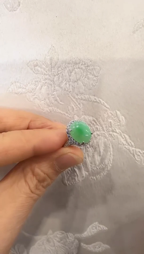 翡翠银S925镶嵌颈饰国风