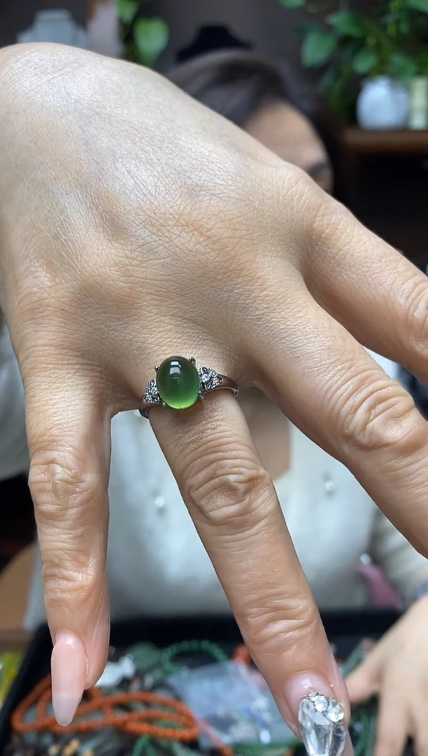 未镶嵌岫玉戒指多样性发货其中发一