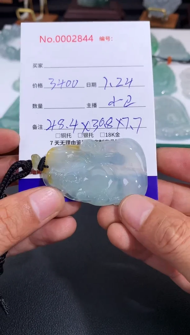 【闪购商品】翡翠颈饰未镶嵌财神