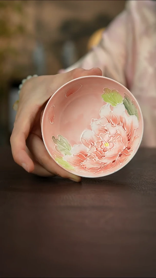 杯景德镇陶瓷杯碗柴烧多人