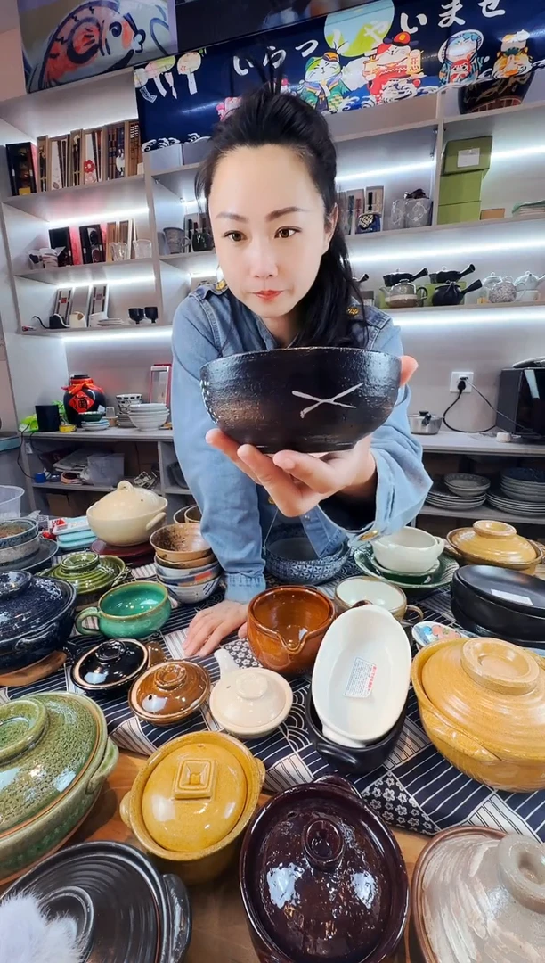 日本进口万古烧麦穗碗