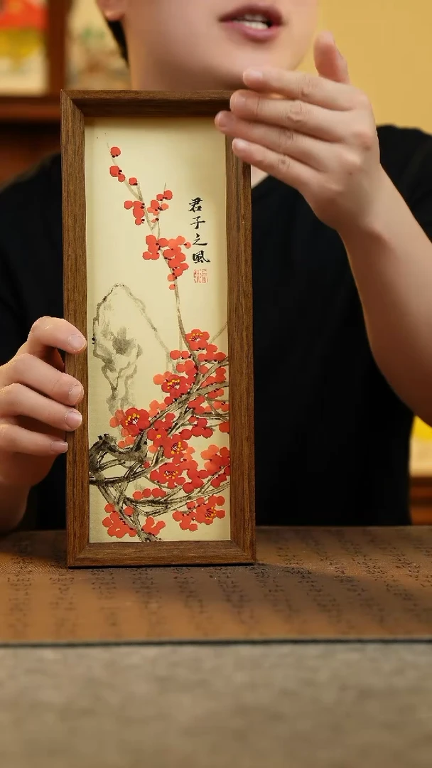 国画12.5*31.5纯手绘国风国画摆台