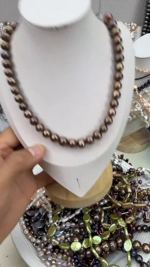 颈饰银S925镶嵌淡水珍珠1