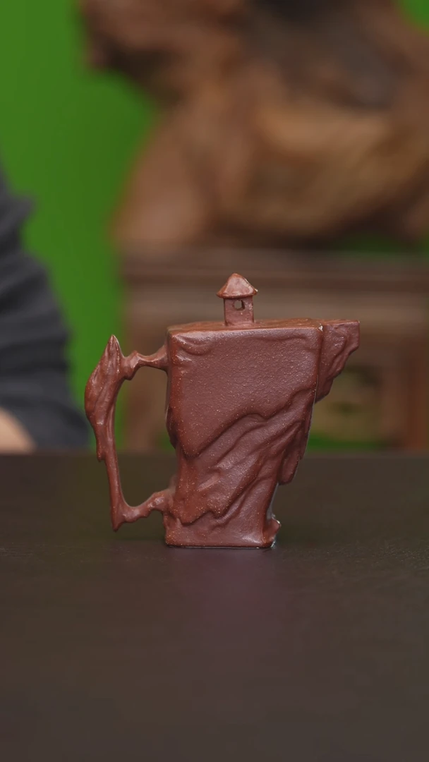 茶壶紫砂半手工 太湖石亭 孤品