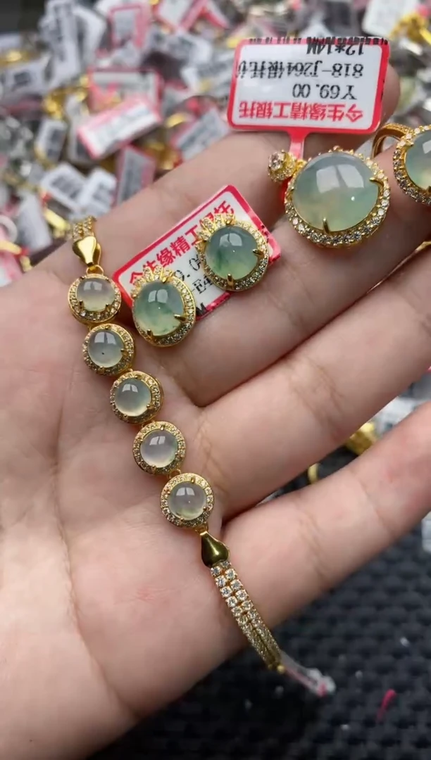 【闪购商品】翡翠戒指银S925镶嵌888888---1