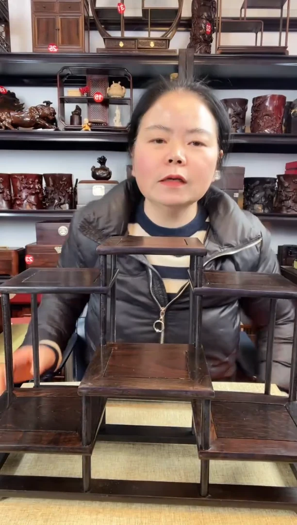 木老李红木工艺品黑六连