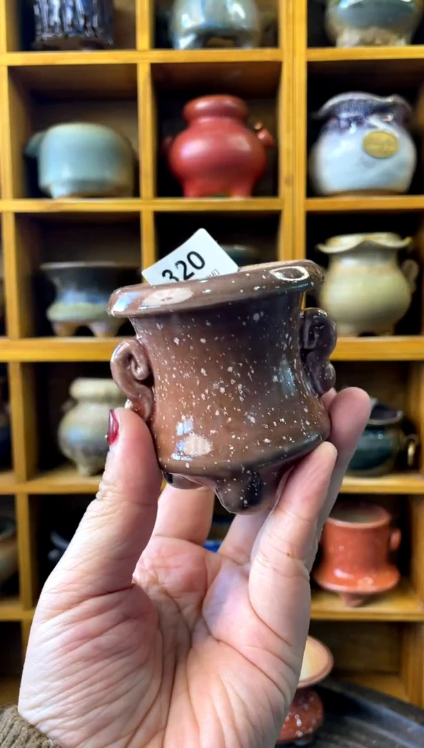 【闪购商品】陶320 内口5【喵喵团圆多肉盆】