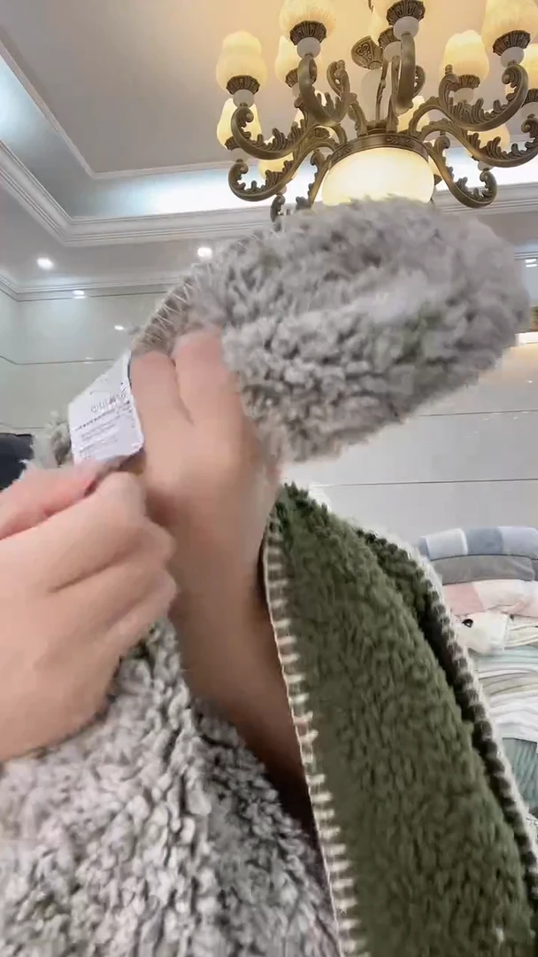 水貂毛150*200微瑕绿色良品