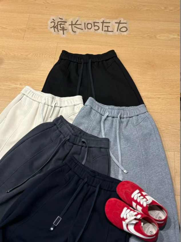 【志玲家】优选9331款秋冬新款加绒弯刀阔腿裤