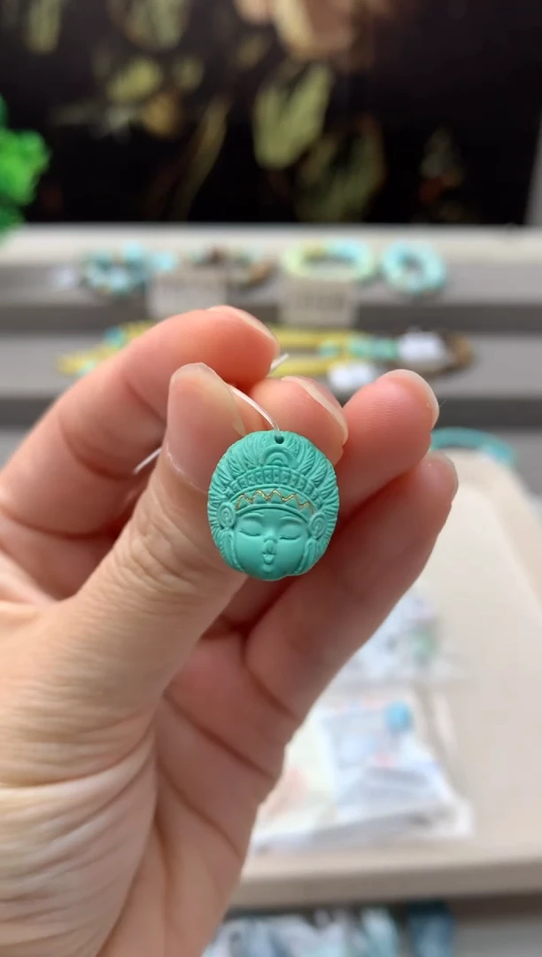 未镶嵌绿松石雕刻A198