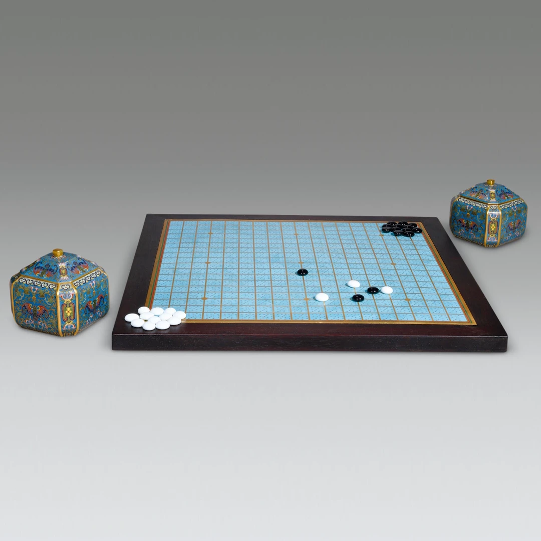 【程田文物】掐丝珐琅围棋棋盘一套-250906F-22