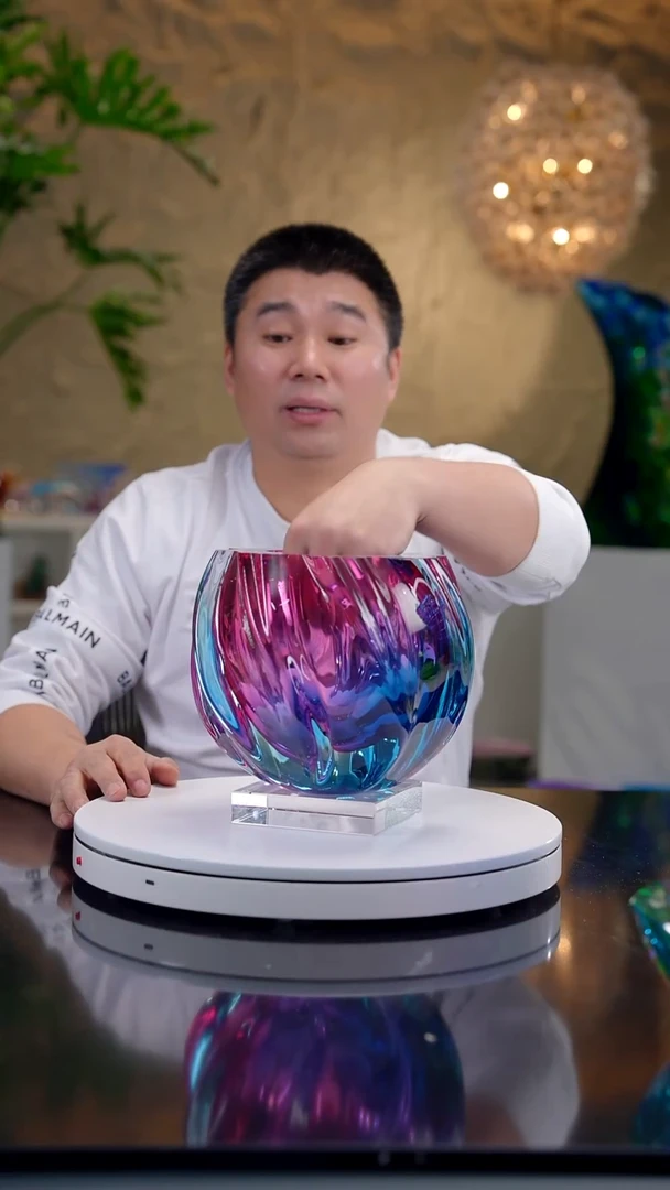 摆件金红蓝设计款聚宝盆