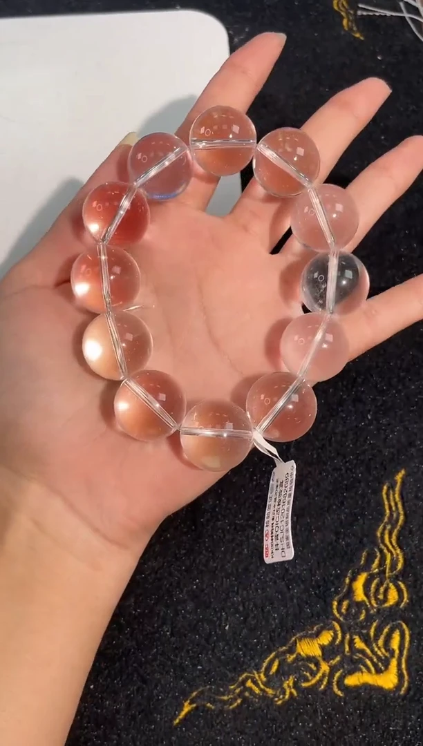 水晶手链未镶嵌6号利姆利亚白水晶单圈20mm