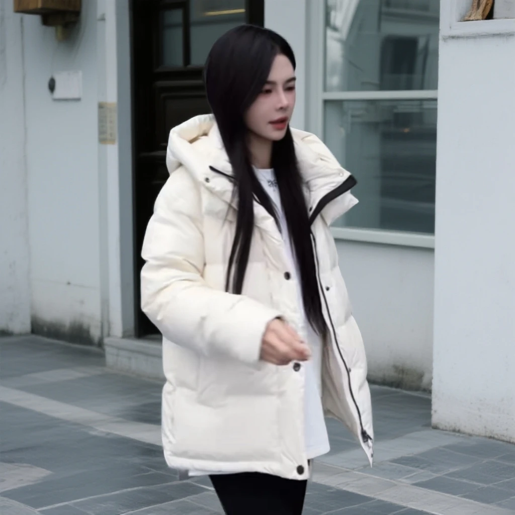 宿慕SUMU鹅绒服女装2025冬季新款90白鹅绒连帽鹅绒羽绒服外套9056