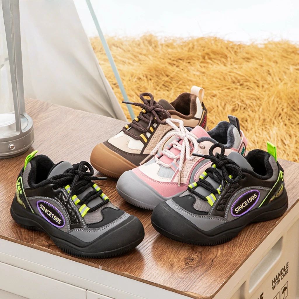 （嘻涵专属）10090冬季新款童鞋男女童加绒保暖运动鞋二棉鞋