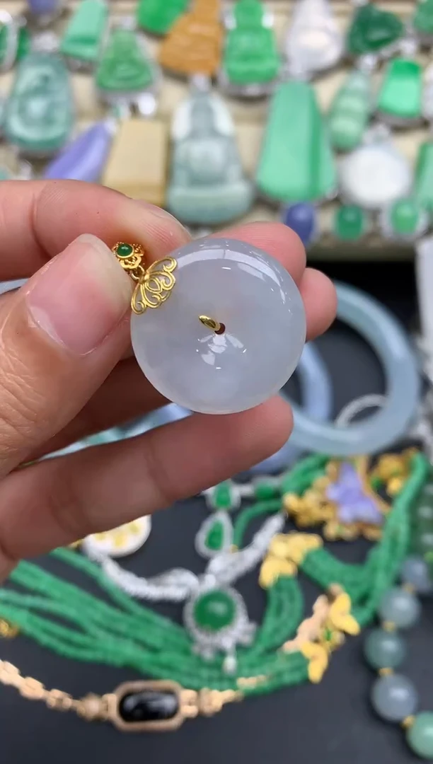 【闪购商品】翡翠颈饰18K金镶嵌38-中国好珍宝