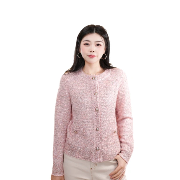 YINER音儿 新款粗花呢气质上衣小香风圆领8C65506446