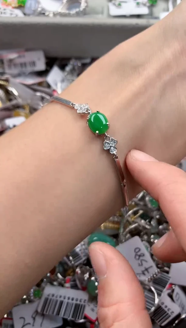 银S925镶嵌戒指翡翠11   3