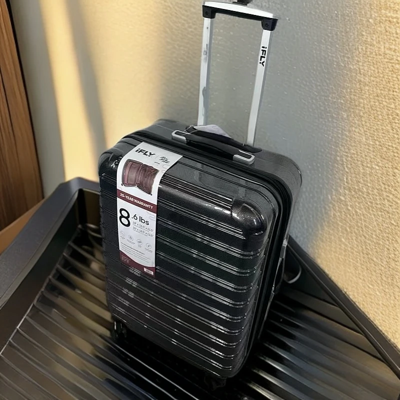 C08【IFLY28寸】28寸黑色拉杆箱拉链款两寸加大空间