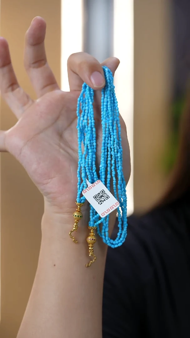 未镶嵌绿松石毛衣链秒拍号8