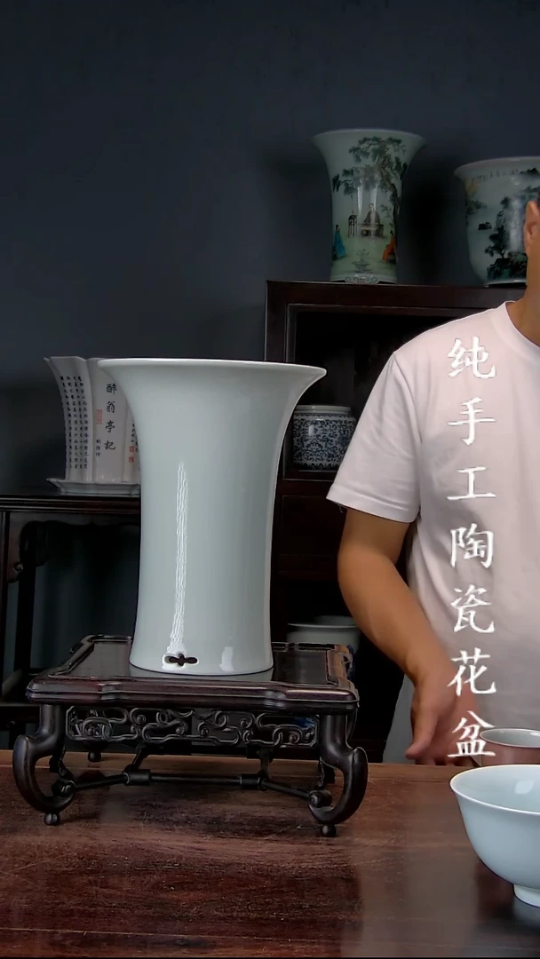 悟*景德镇手工陶瓷花盆