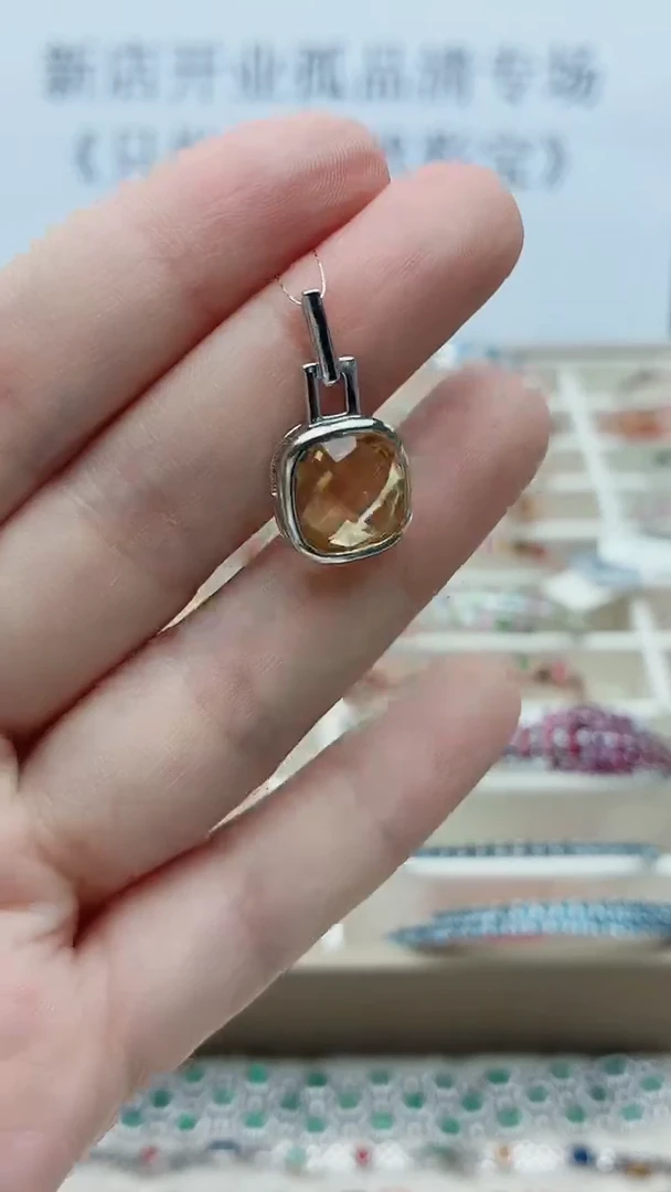 吊坠(不含链)银S925镶嵌水晶321ZB1116产品一个（多样性）