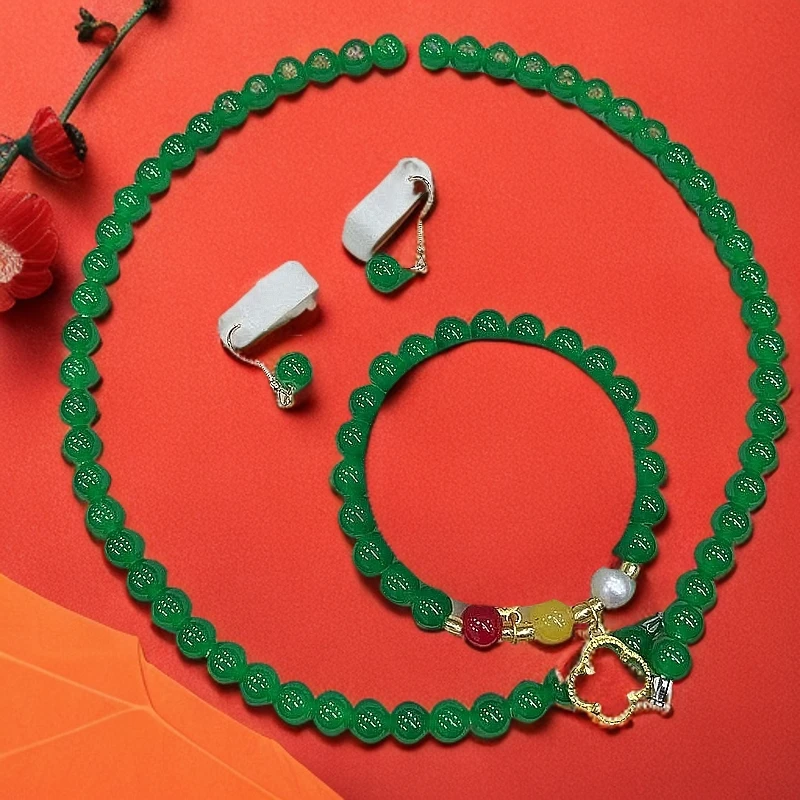 绿色女款时尚百搭组合创意饰品