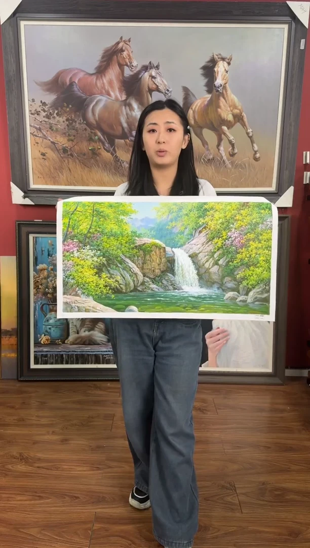 油画【59号】约50*70cm丨朝鲜原创纯手绘孤品油画丨顺丰包邮