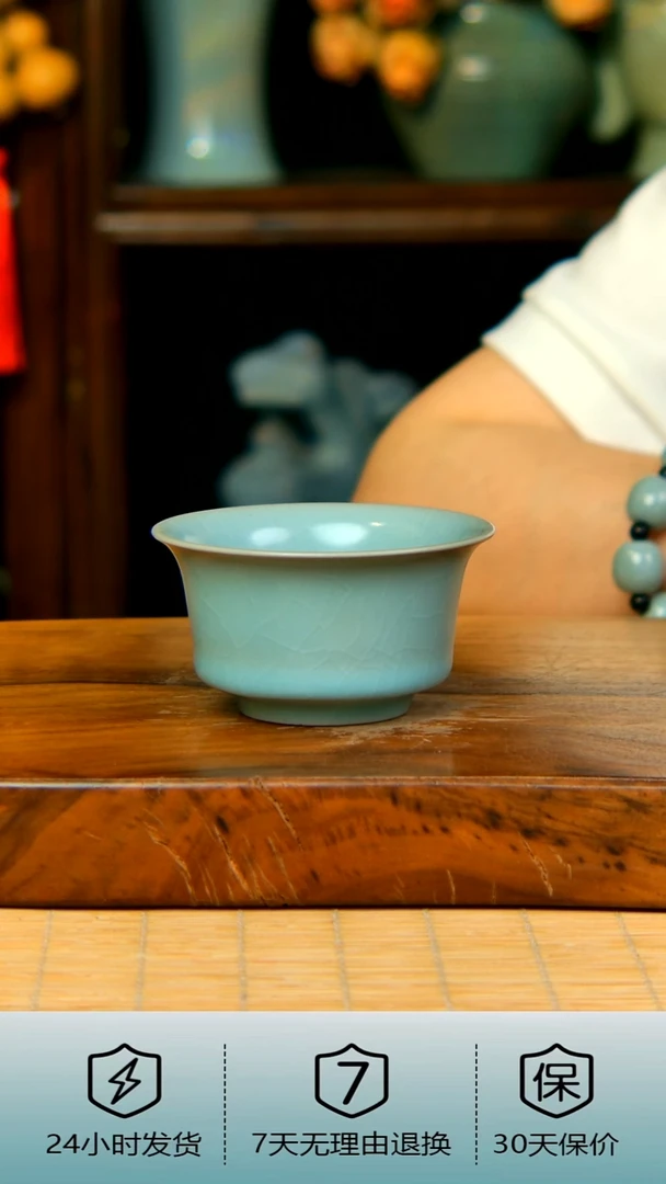 全手工仿古釉马蹄杯