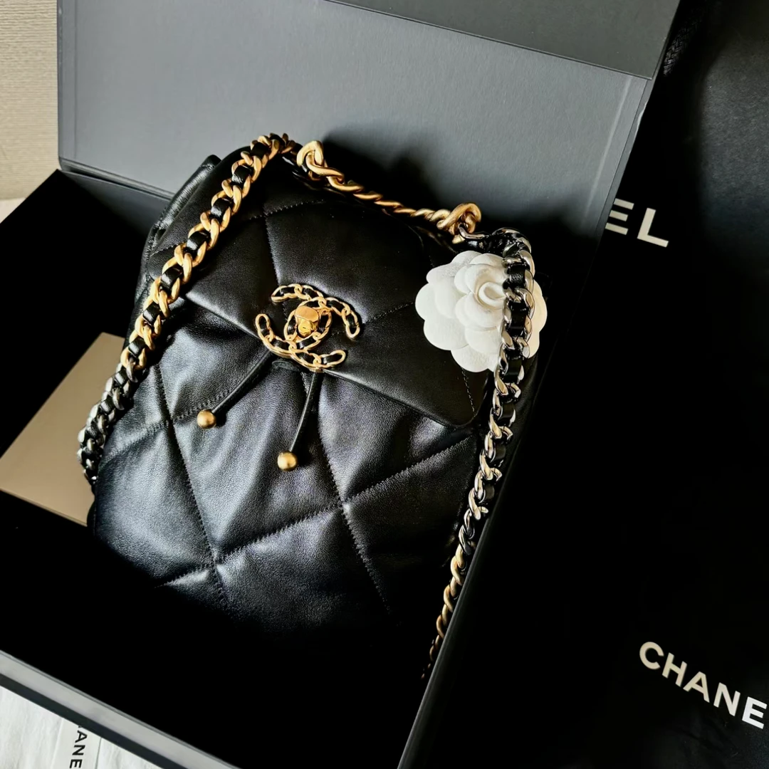 99新 Chanel/香奈儿 活动JF【小花念念】19 BAG 迷你 双肩包 芯片开