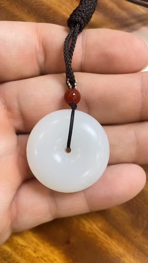 【闪购商品】和田玉手串未镶嵌和田玉新疆料羊脂白玉平安扣