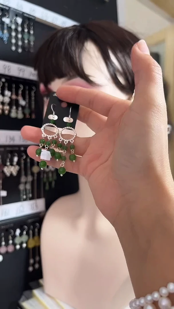 未镶嵌翡翠耳饰苹****子苹果味的橘子