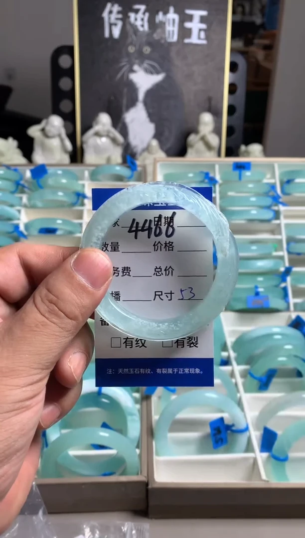 蛇纹石玉未镶嵌手镯大*子4466