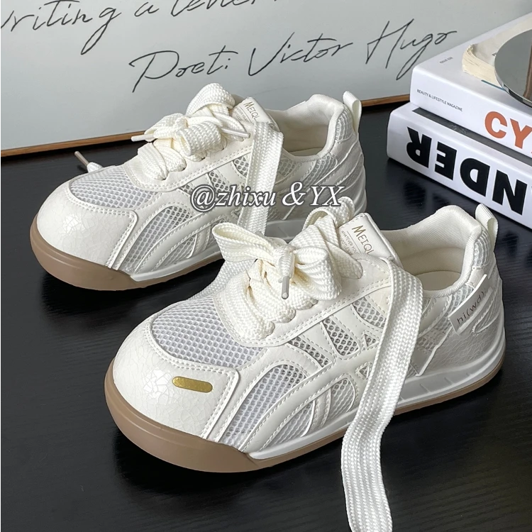 单网透气阿甘鞋女2025夏季新款爆款百搭休闲板鞋小众时尚运动女鞋