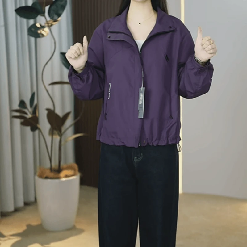 B245【短外套】2025秋季新款时尚洋气简约百搭休闲减龄防风短外套