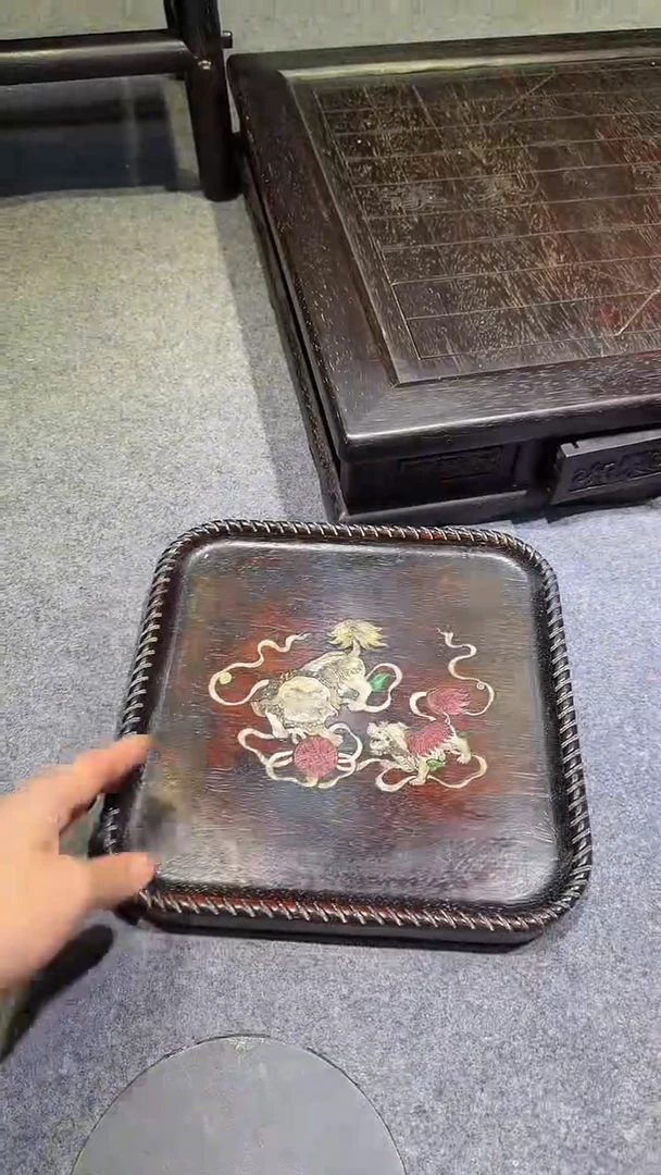 木紫檀拆件雕刻板以直播间实物为准微瑕老物件