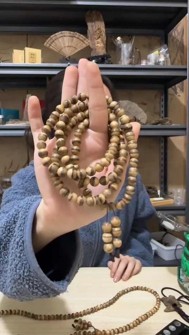 【闪购商品】沉香手串马泥涝野料多圈手串多样性发一条卡8