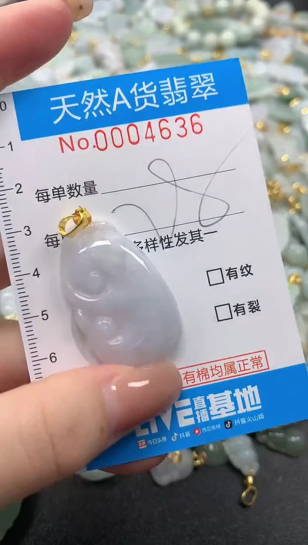 颈饰未镶嵌翡翠净货挂件-4636