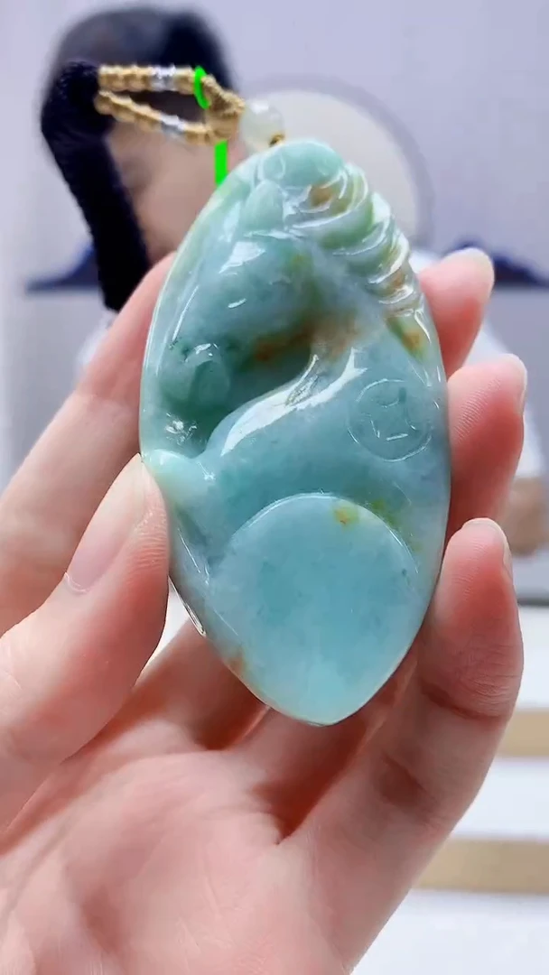 未镶嵌定制翡翠4868zm-毛货挂件60