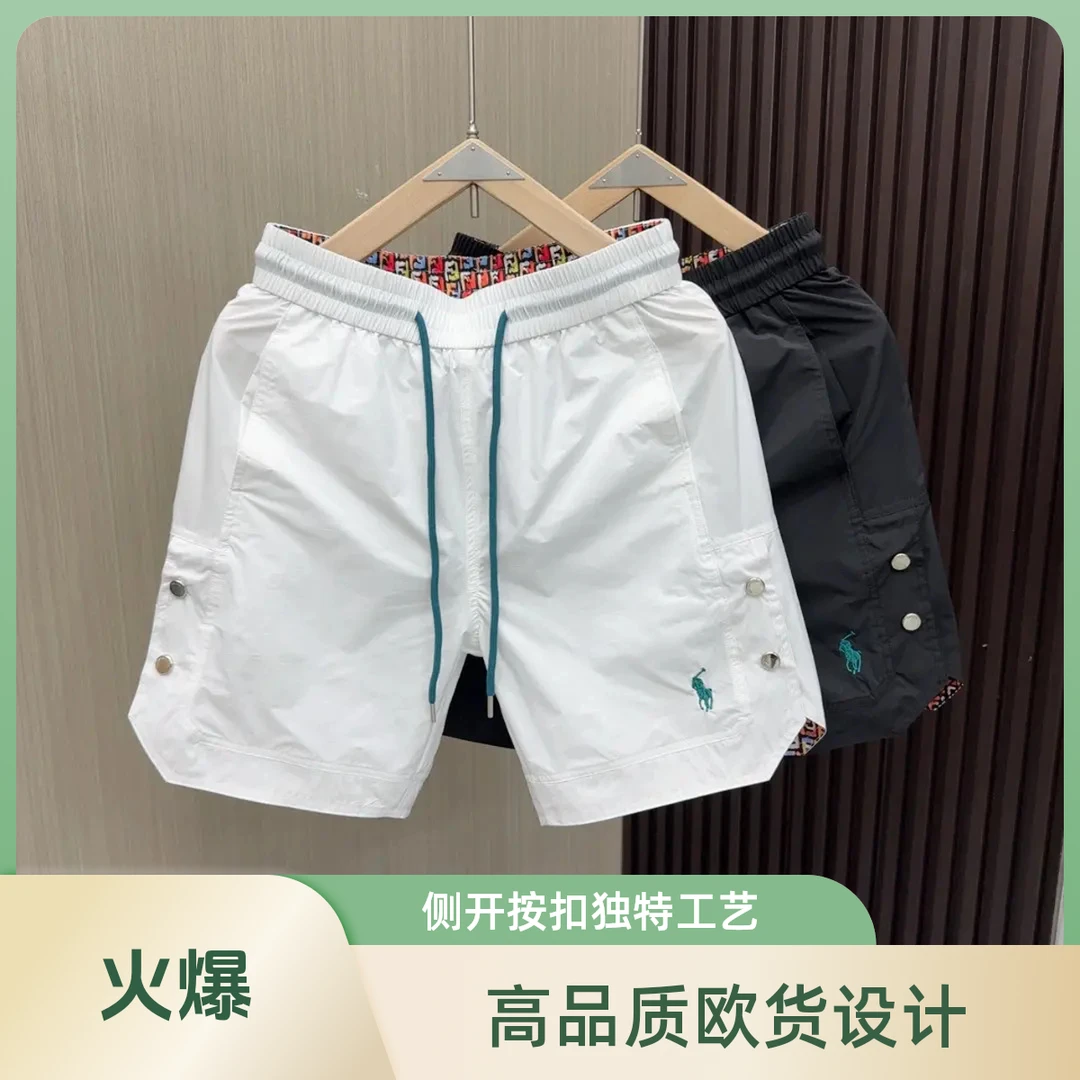 尚亿396夏季高品质欧货重工艺侧开按扣气质痞帅男士短裤时尚潮流