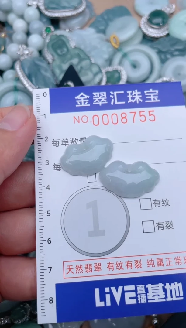 翡翠未镶嵌颈饰8755
