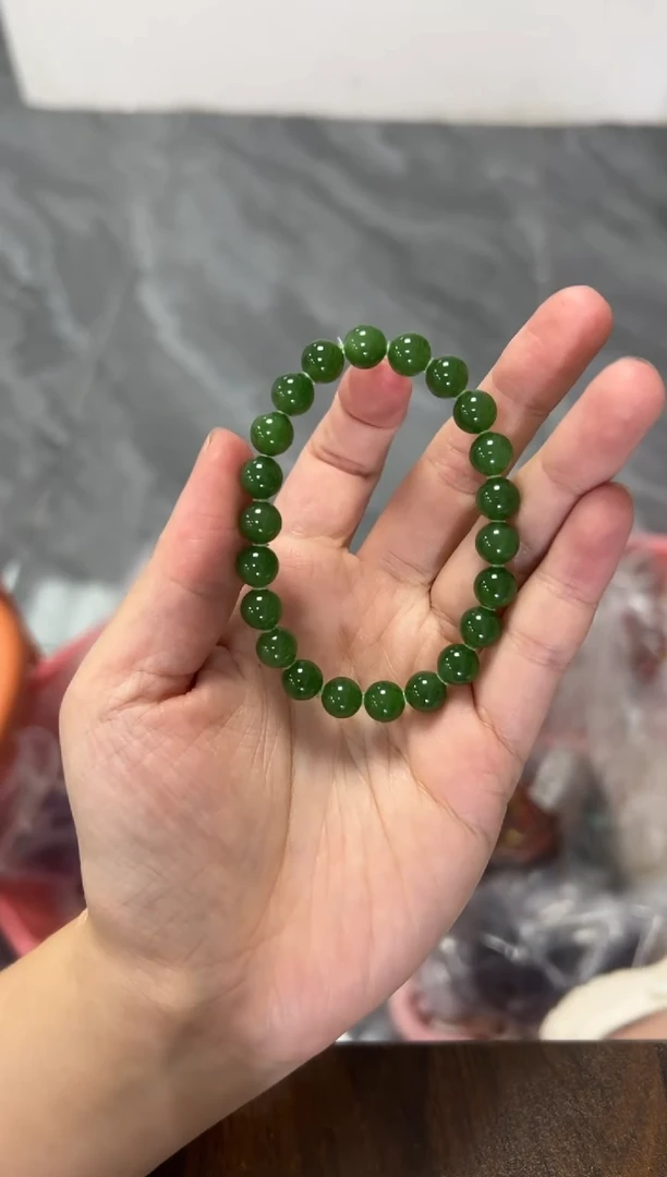 未镶嵌手链和田玉和田玉圆珠手串[多样发其一]