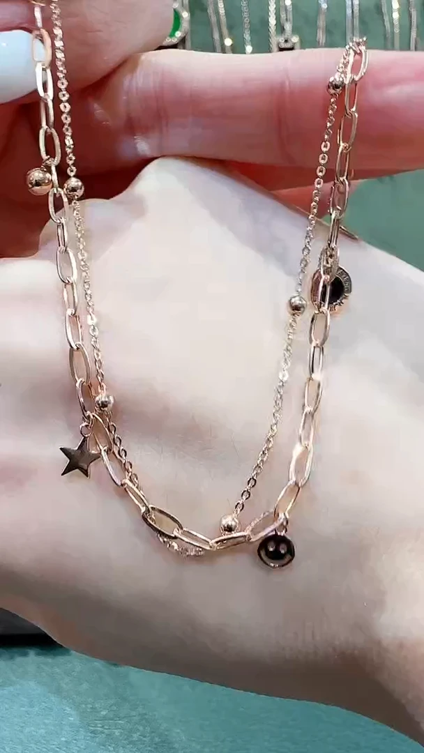 【闪购商品】玛瑙/玉髓手链18K金镶嵌18K金黑饼手链